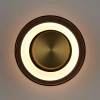 Kinkiet ścienny DONUT ST-5072W złoty dymiony metalowy szklany LED 6W na korytarz