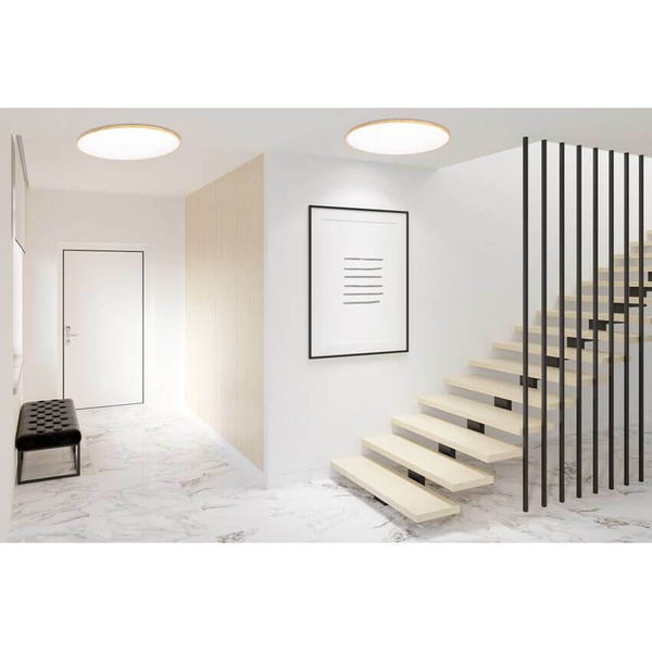Plafon sufitowy do salonu Tens 16-33949 LED 24W 3000-6000K drewniany
