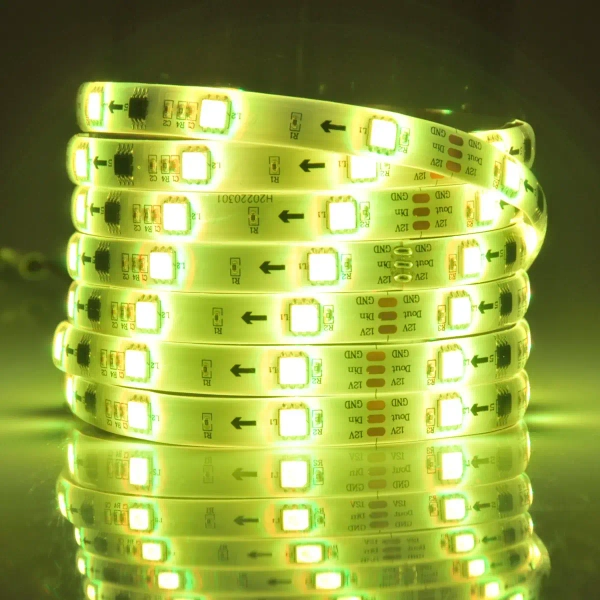 Taśma LED RGB 24W 314970 Polux pasek 5 metrów 380lm biały IP65