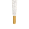 Owalne krzesło Gia S4534 WHITE BOUCLÉ Richmond Interiors złote białe