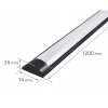 Świetlówka natynkowa lampa czarna 120cm 36W 6000K podłużna do warsztatu SLP2935
