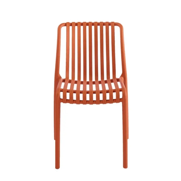 Tarasowe krzesło z podłokietnikami STRIPS pomarańczowe KH1501100383 wys. 78 cm