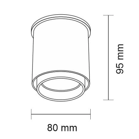 Spot LAMPA sufitowa IGA 1115 Shilo natynkowa OPRAWA metalowa downlight tuba czarna
