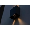 Kinkiet LAMPA ścienna GEMINI BEAMS 5104003012 Lutec kwadratowa OPRAWA elewacyjna LED 10W 3000K metalowa IP54 czarna