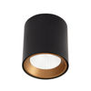 Zestaw czarny spot Tub C0211 + RC0155/C0156 GOLD Maxlight LED 7W 3000K ze złotym pierścieniem