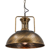 Rustykalna lampa wisząca Loft 7897/1 BL TR metalowa kopuła złota