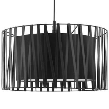 Lampa wisząca okrągła Harmony 1654 TK Lighting tkaninowa czarna