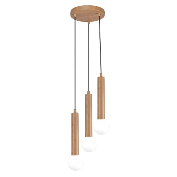 Podłużna lampa wisząca Filano PND-33574-3-WD tuby metalowe brązowe