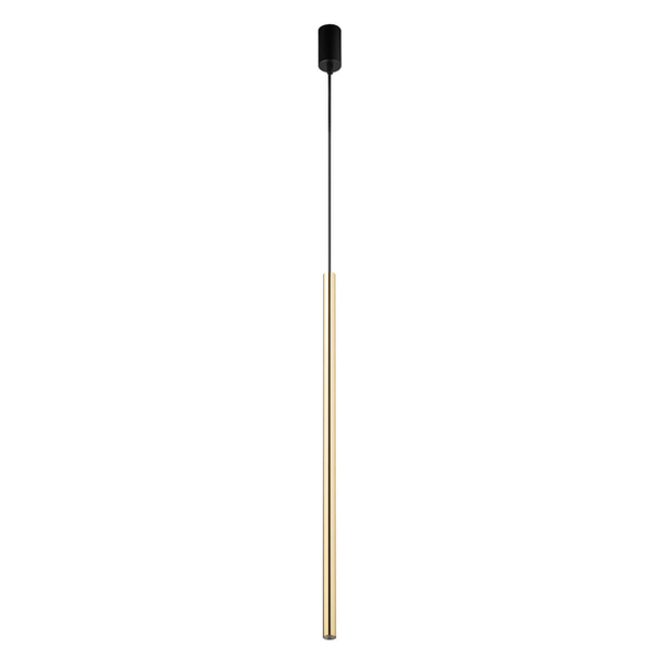Wisząca lampa do salonu Sopel 40747 Sigma pojedyncza czarna złota