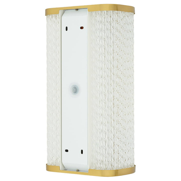 Szklany kinkiet Palmas 10730 LED 15W 4000K IP44 glamour mosiężny biały