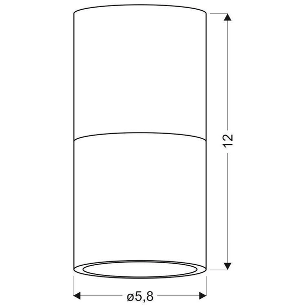 Industrialna lampa sufitowa 2281728 metalowa downlight tuba czarna złota