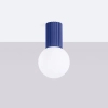 Kulista lampa sufitowa HALO SL.1738 okrągła łazienkowa IP44 niebieska biała