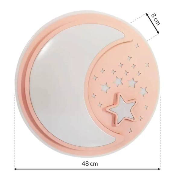 Dziecięcy plafon NOTE PINK ML6184 LED 40W 3000-6000K z pilotem różowy