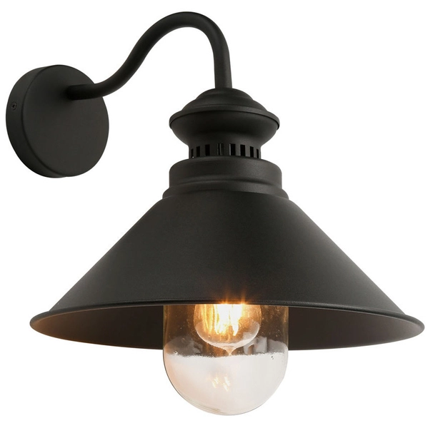 Industrialna LAMPA ścienna MANESTO WL-34221-1 Italux metalowa OPRAWA kinkiet retro czarny
