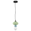 Szklana lampa wisząca CASURNO LE45220 LED 8W 3000K zielona niebieska