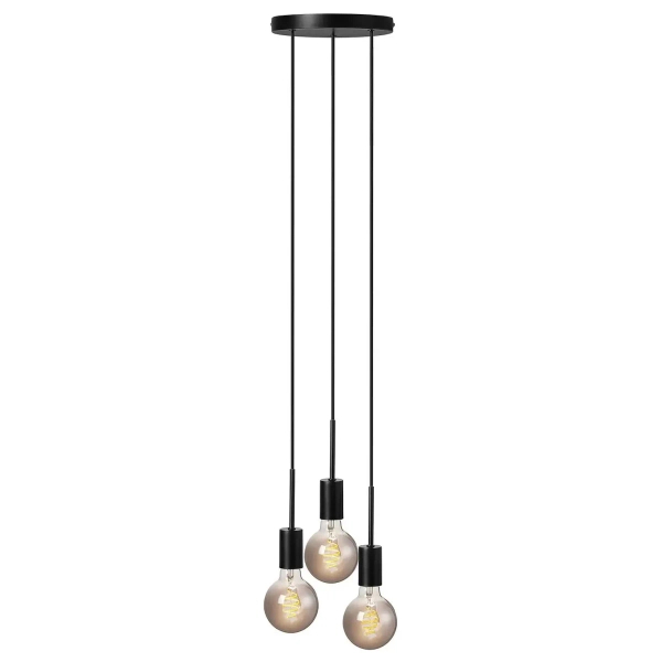 Loftowa lampa wisząca Paco 2112063003 potrójna czarna