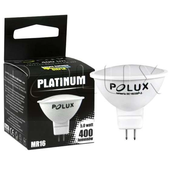 Żarówka PLATINUM 303271 POLUX MR16 LED 5,2W 3000K 400 lm 12V GU5,3 biała ciepła