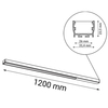 Lampa liniowa natynkowa Hiate 1808 LED 18W 3000K belka do kuchni czarna