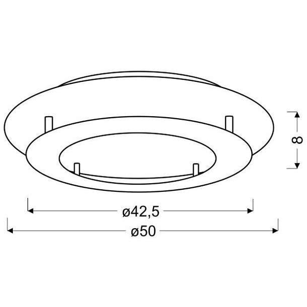 Plafon LAMPA sufitowa MERLE 98-66190 Candellux metalowa OPRAWA okrągła LED 24W 3000K art deco pierścień złoty
