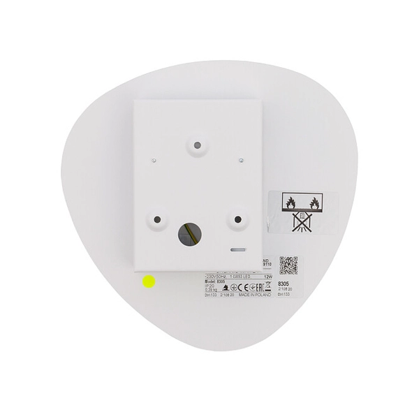 Sufitowa lampa nowoczesna Organic 8305 metalowy plafon biały hol