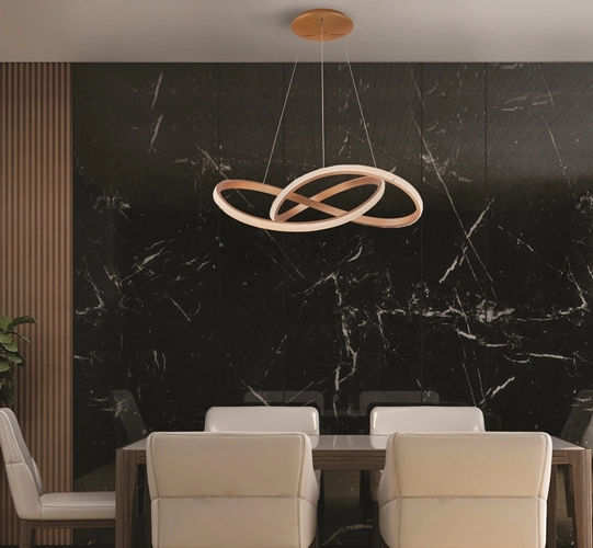 Wisząca lampa do salonu Infinity AZ5097 LED 80W 3000-6500K złota