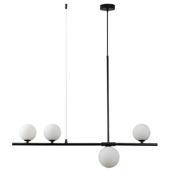 Wisząca lampa kuchenna MODERNO DN1506 black Step bubbles żelazo szkło czarna