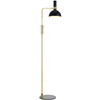 Stojąca LAMPA podłogowa LARRY 106972 Markslojd metalowa OPRAWA kopuła mosiądz czarna