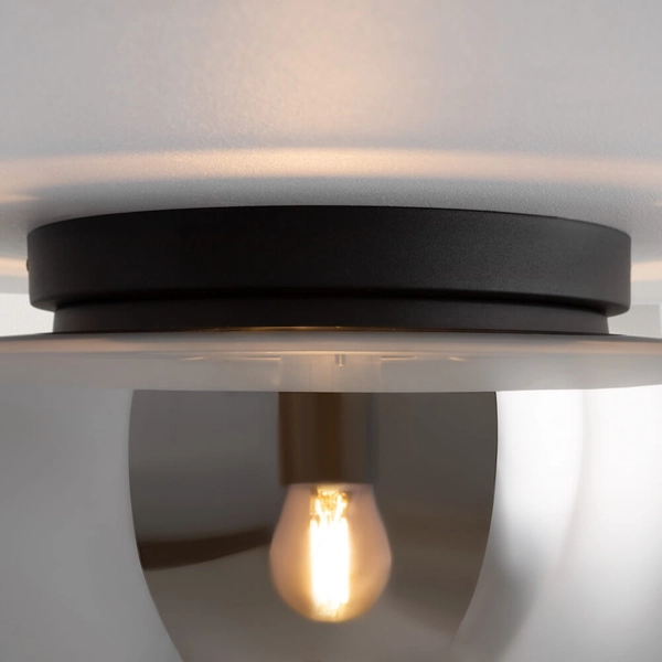 Sufitowa lampa loftowa Glassy MOD270CL-01B kopuła szklana przydymiona