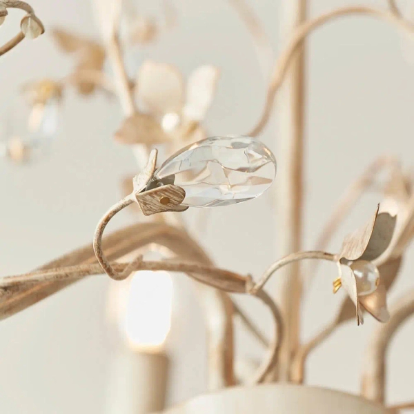 Wisząca lampa glamour Lullaby LULLABY-3CR złoty kremowy