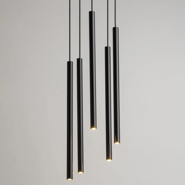 Okrągła lampa wisząca tuby Sopel 33625 Sigma wielopunktowa czarna