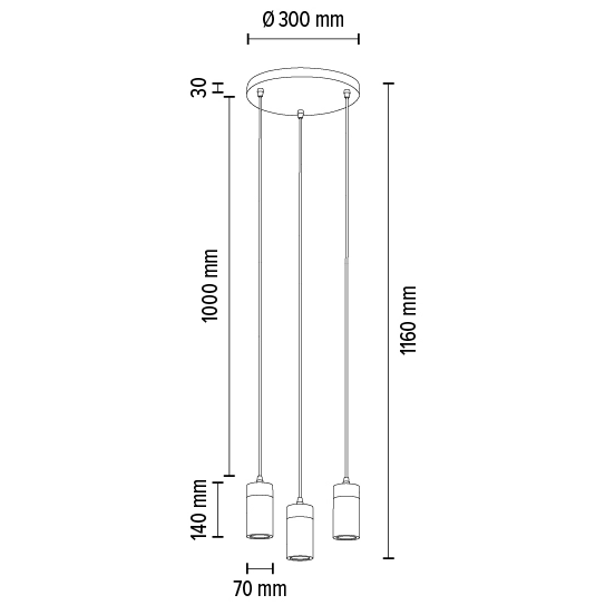 LAMPA wisząca ANNICK 1419304R Britop drewniana OPRAWA tuby ZWIS kaskada
