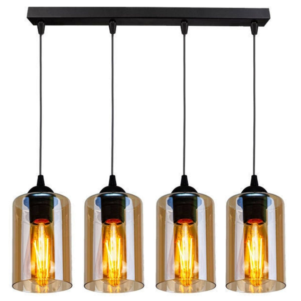 Wisząca lampa na listwie nad stół Bistro 34-00552 Candellux tuby czarne