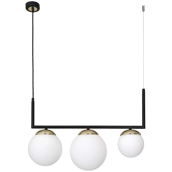 Wisząca LAMPA loft SPARTA MLP6498 Milagro szklana OPRAWA okrągły ZWIS kule balls białe złote