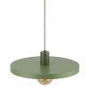 Metalowa zwisająca lampa Sila 10762 dysk na kablu zielony