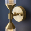 Ścienna lampa góra-dół L&-192229 Light& tuby złote przezroczyste