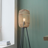 Podłogowa lampa na trójnogu Mathias 101774 z wtyczką bambusowa brązowa