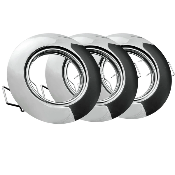 Zestaw 3 opraw ruchomych okrągłych Olin podtynkowych chrom