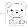 Dziecięca lampka nocna BEAR 71590/03/31 LED 3W dotykowa MIŚ animals biały