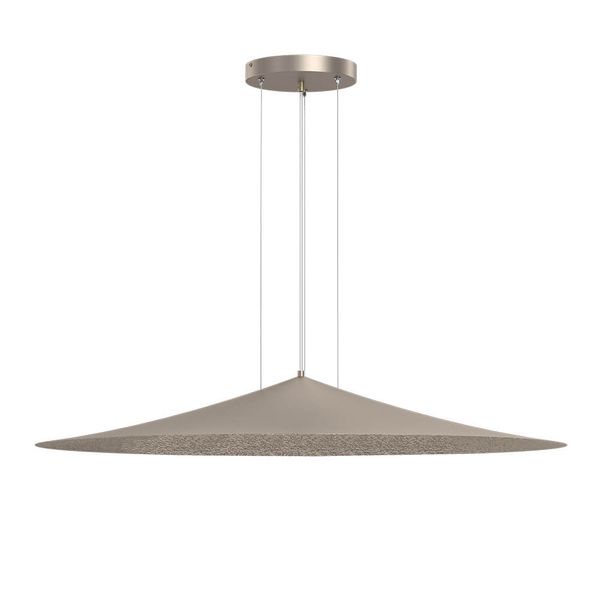Stożkowa lampa zwisająca Brito 5069 Shilo regulowana nad wyspę platyna