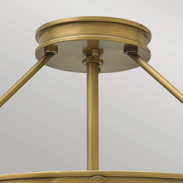 Sufitowa lampa Collier HK-COLLIER-SF-M Hinkley okrąg mosiądz