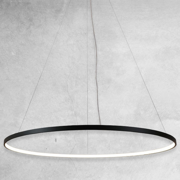 Czarna lampa wisząca Agari LED 51W 4000K pierścień do kuchni