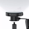 Lampa ogrodowa stojąca KIRA kula biała czarna gruntowa wbijana 1xE27 19222-16BH
