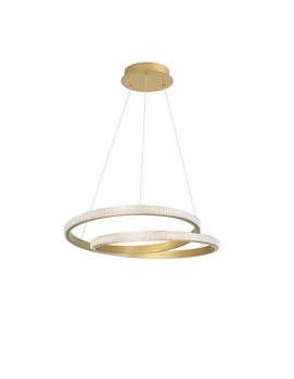 Kryształowa lampa wisząca Obera do salonu LED 25W złota