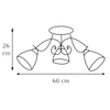 Szklana lampa przysufitowa 8962/3 8C crystals chrom