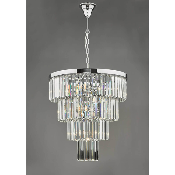 Pałacowa lampa wisząca Angel ANG0808 Dar Lighting kryształ chrom przezroczysta