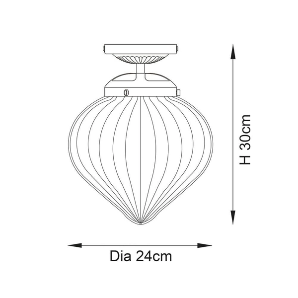 Łazienkowa lampa sufitowa Chestona 96489 Endon szklana IP44 przezroczysty chrom