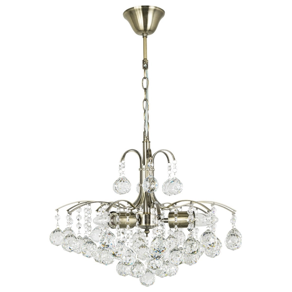 Żyrandol LAMPA wisząca Monte Carlo 6247/3 21QG Elem glamour OPRAWA crystal zwis mosiądz