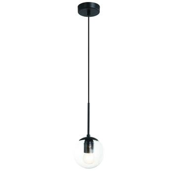 Wisząca LAMPA loftowa Bao Nero I Claro Orlicki Design szklana OPRAWA zwis kula ball przezroczysta czarna