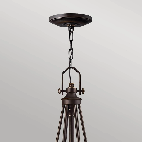 Żyrandol metalowy Mayflower HK-MAYFLOWER6 Hinkley nad stół brązowy