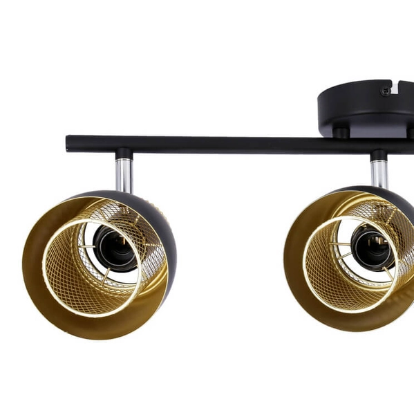 Salonowa lampa sufitowa Aleksandria 93-13767 reflektory czarny złoty